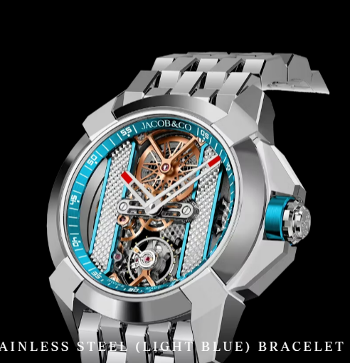 Fake Jacob & Co Epic X Bridges STAINLESS STEEL (LIGHT BLUE) BRACELET EX120.10.AC.AB.A10AA watch Fake Jacob & Co Epic X Bridges STAINLESS STEEL (LIGHT BLUE) BRACELET EX120.10.AC.AB.A10AA watch